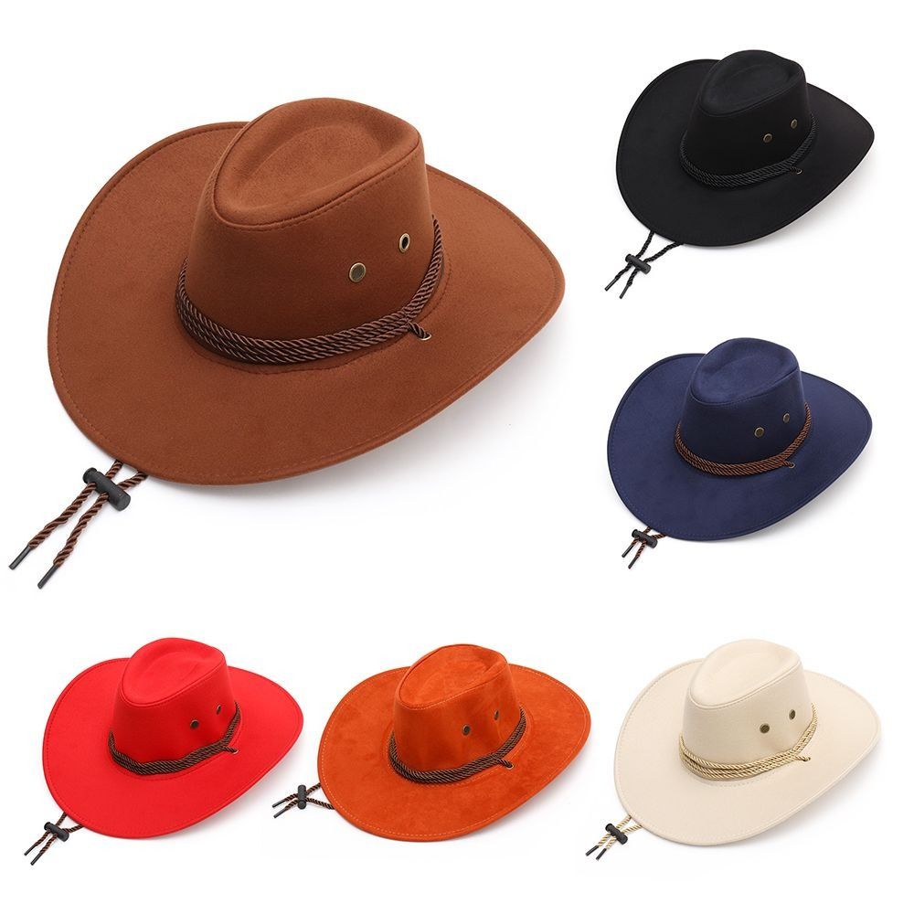 Winter Ethnic Fashion For Women - Modischer Western-Cowboyhut im Ethno-Stil mit breiter
