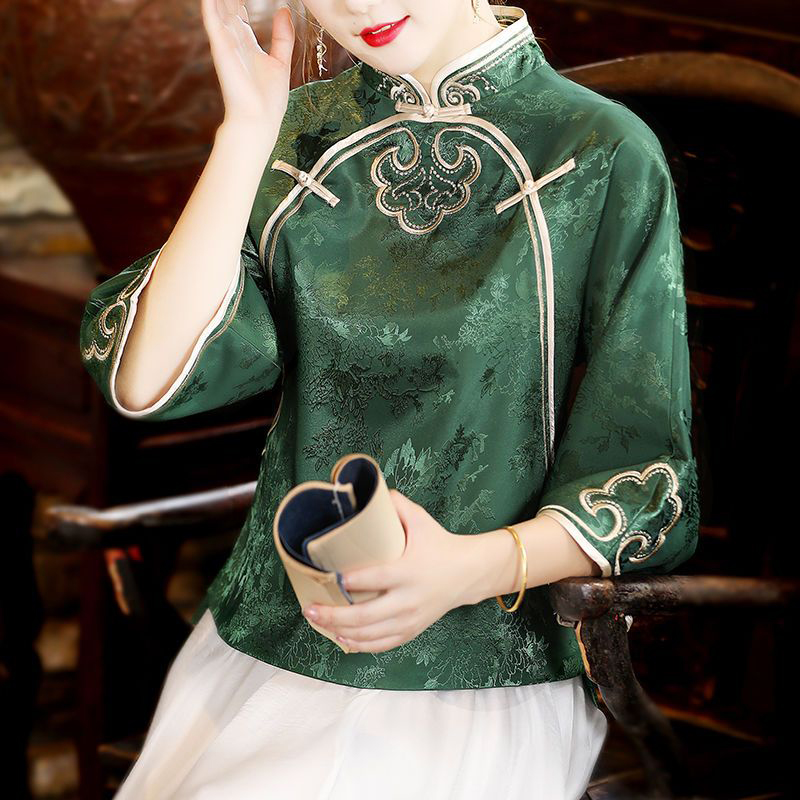 Ethnic Fashion Clothing - Chinesische Ethnische Stil Stickerei frauen Hemd