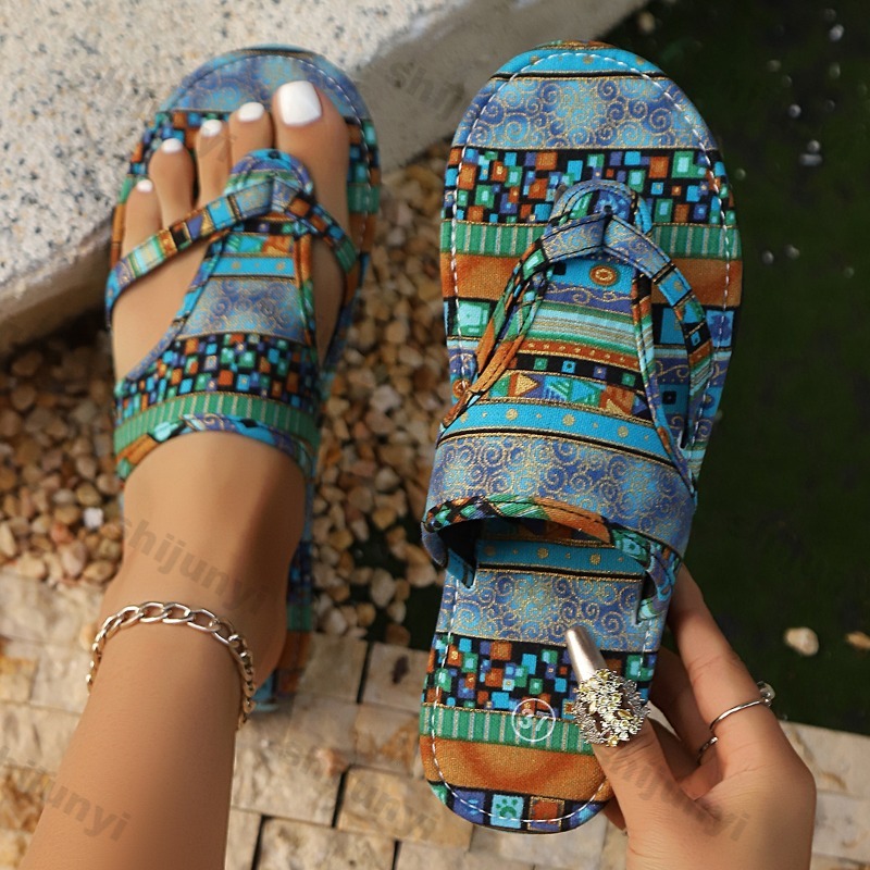 New Ethnic Fashion - Große Damen-Sandalen 2025, Sommer, neue, leichte,