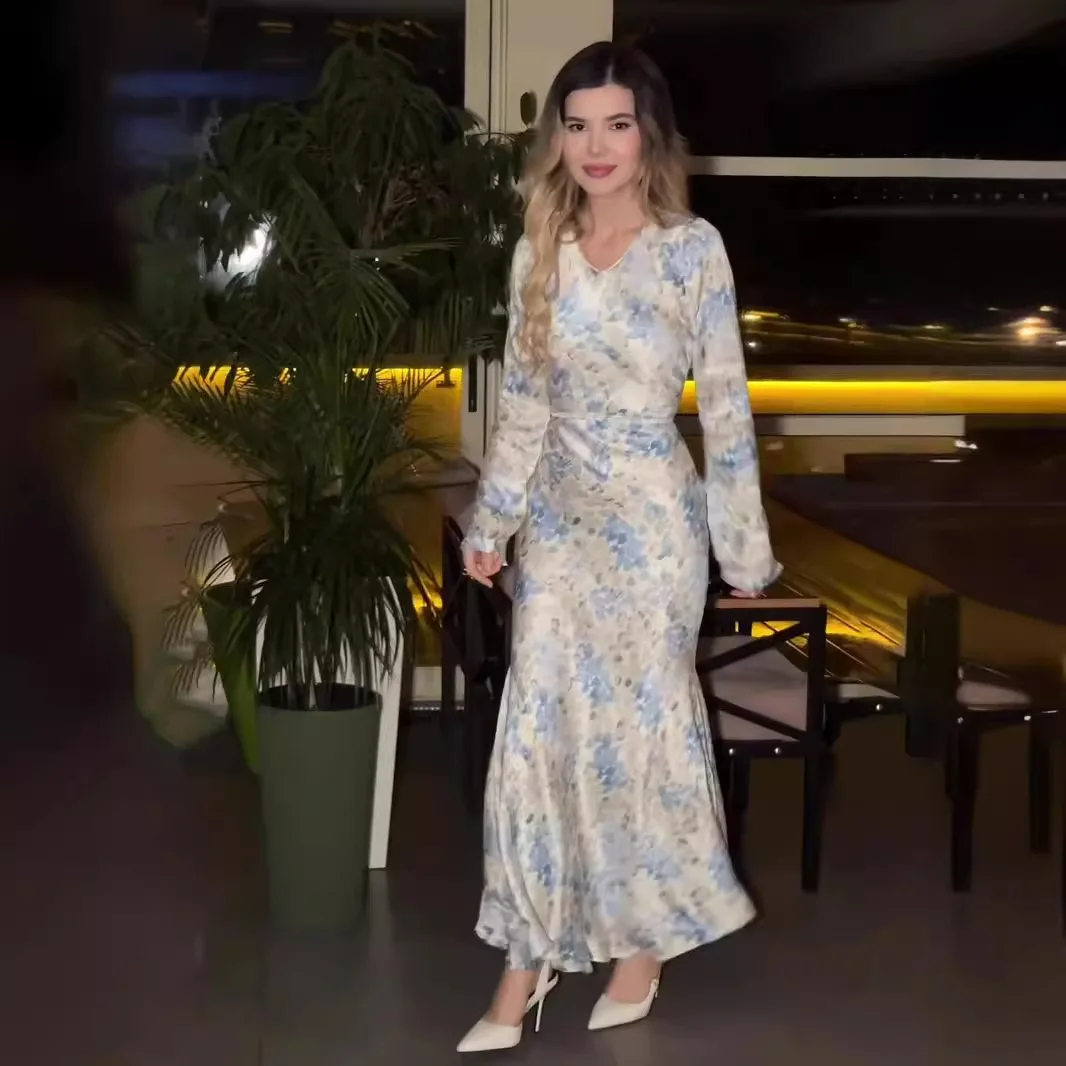 Jalabiya Women Arabic - Eid Muslim Abaya für Frauen Party
