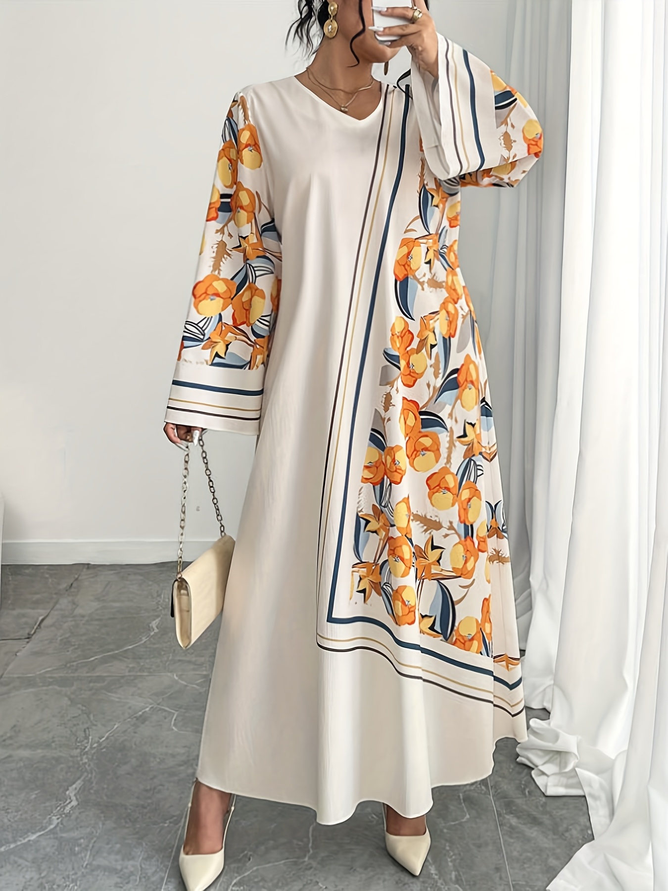 Ethnic Style Dresses - Modische Übergrößen-Robe für Damen im Nahost-Stil,