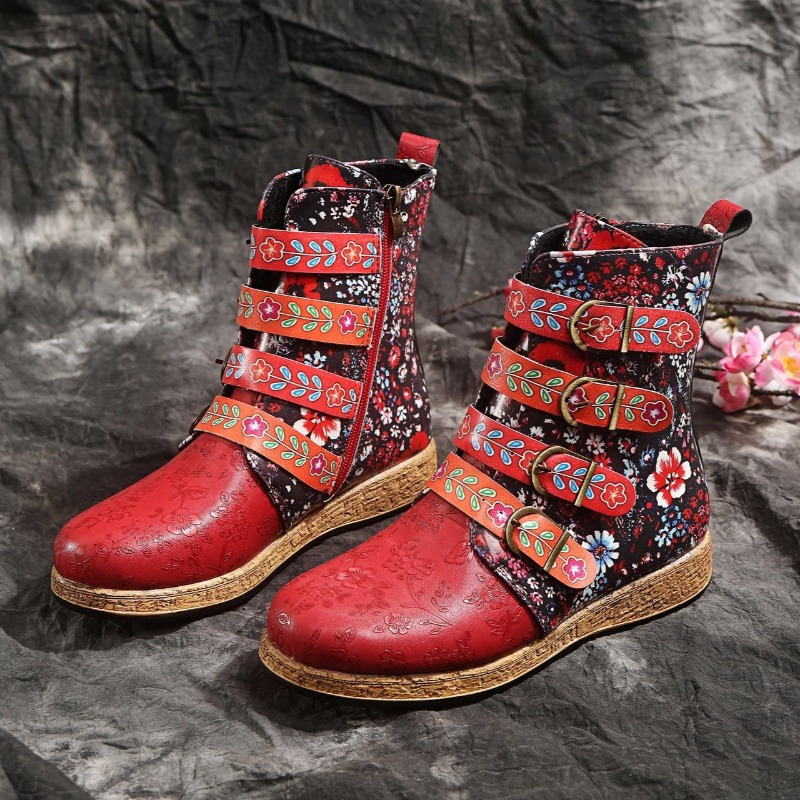 Women'S Ethnic Fashion Brands - Marken-Damenstiefel 2026 Frühling Bequeme Knöchelstiefel Designer-Schuhe