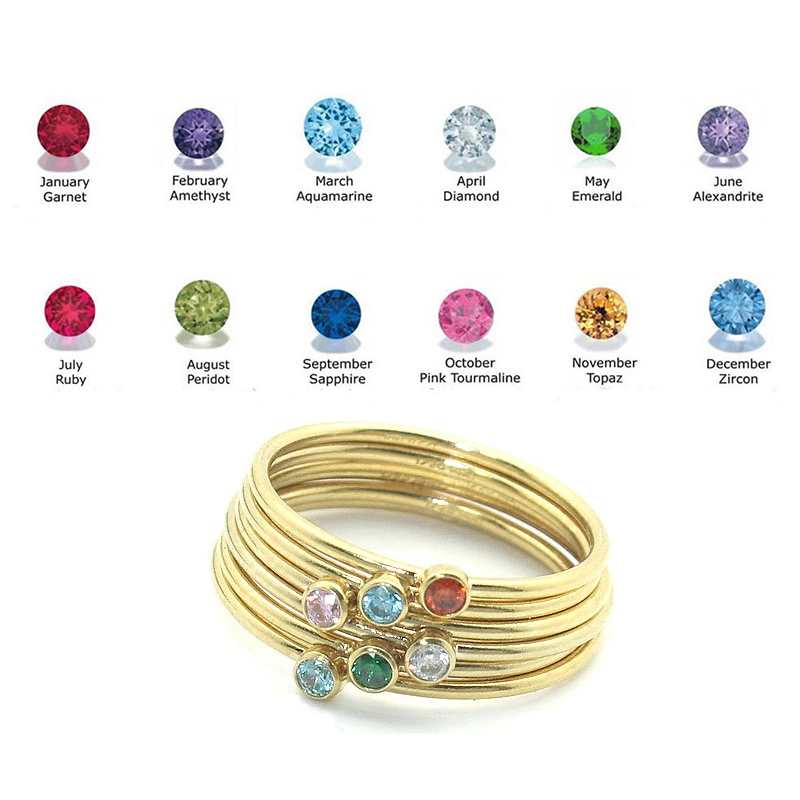 Birthstone Ring 14K gold gefül – Ethnic Fashion Jewellery Bewertung und Preis