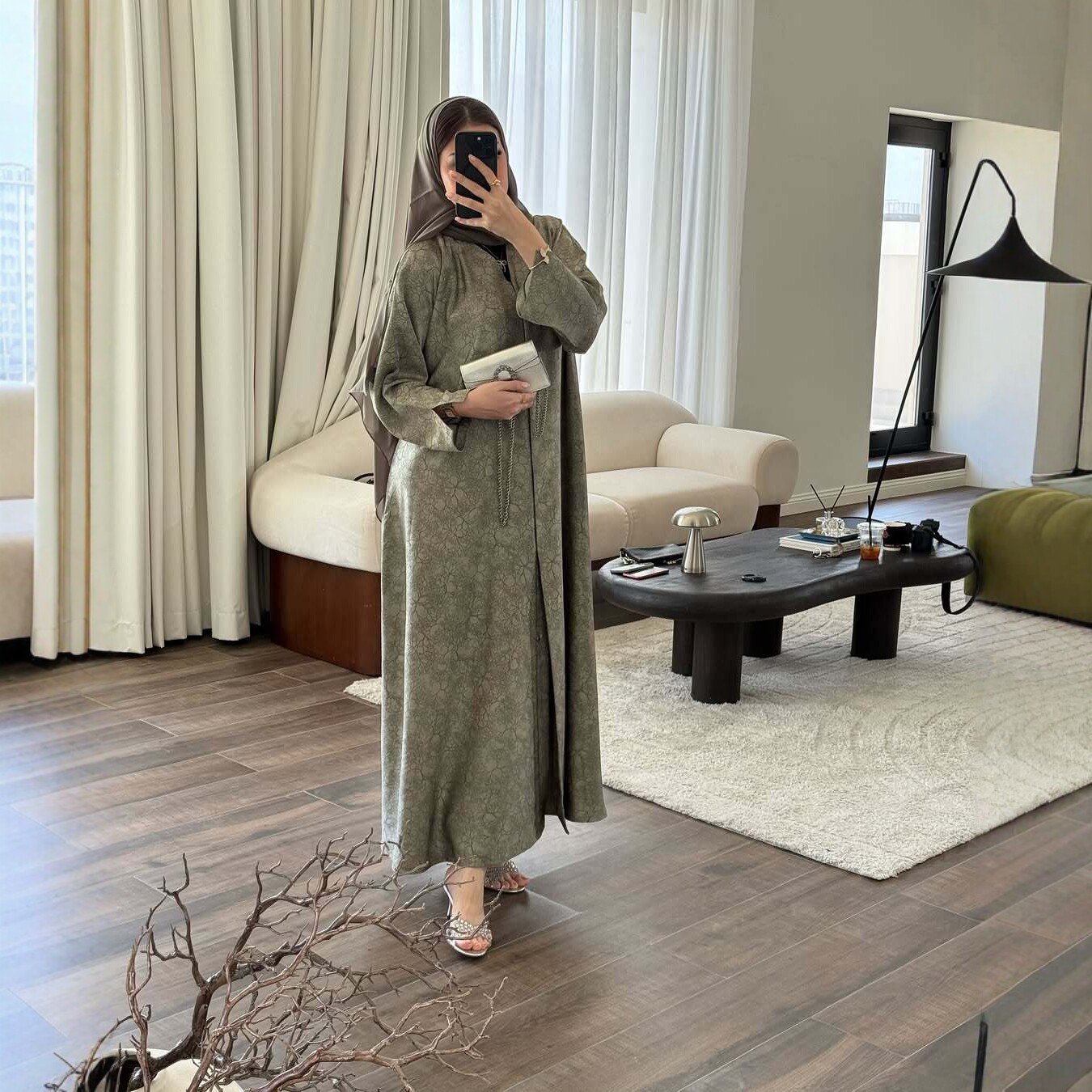 Eid-Kleid Bedruckte Abaya Musl – Jalabiya Women Arabic Bewertung und Preis