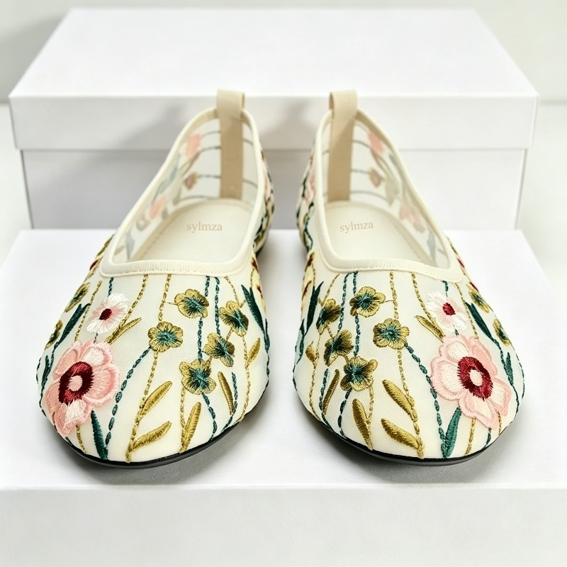 Runde Kappe Mesh Ballerinas Sc – Women'S Ethnic Fashion Brands Bewertung und Preis