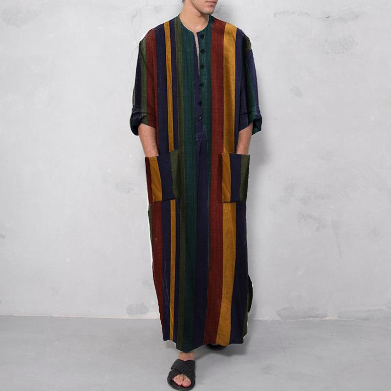 Herren Langes Gestreiftes Bedr – Ethnic Wear Fashion Designer Bewertung und Preis