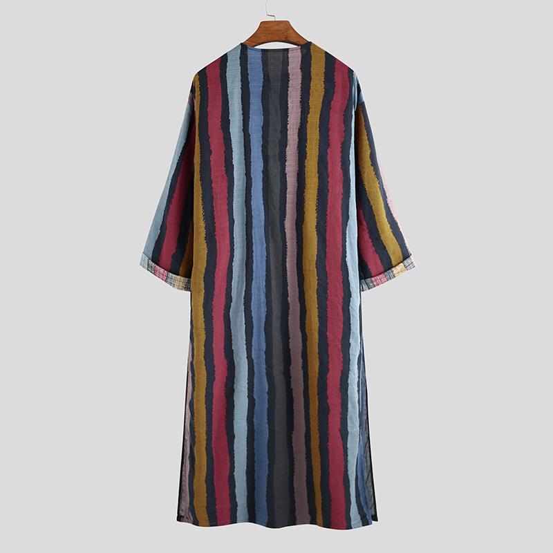 Herren Langes Gestreiftes Bedr – Ethnic Wear Fashion Designer Bewertung und Preis
