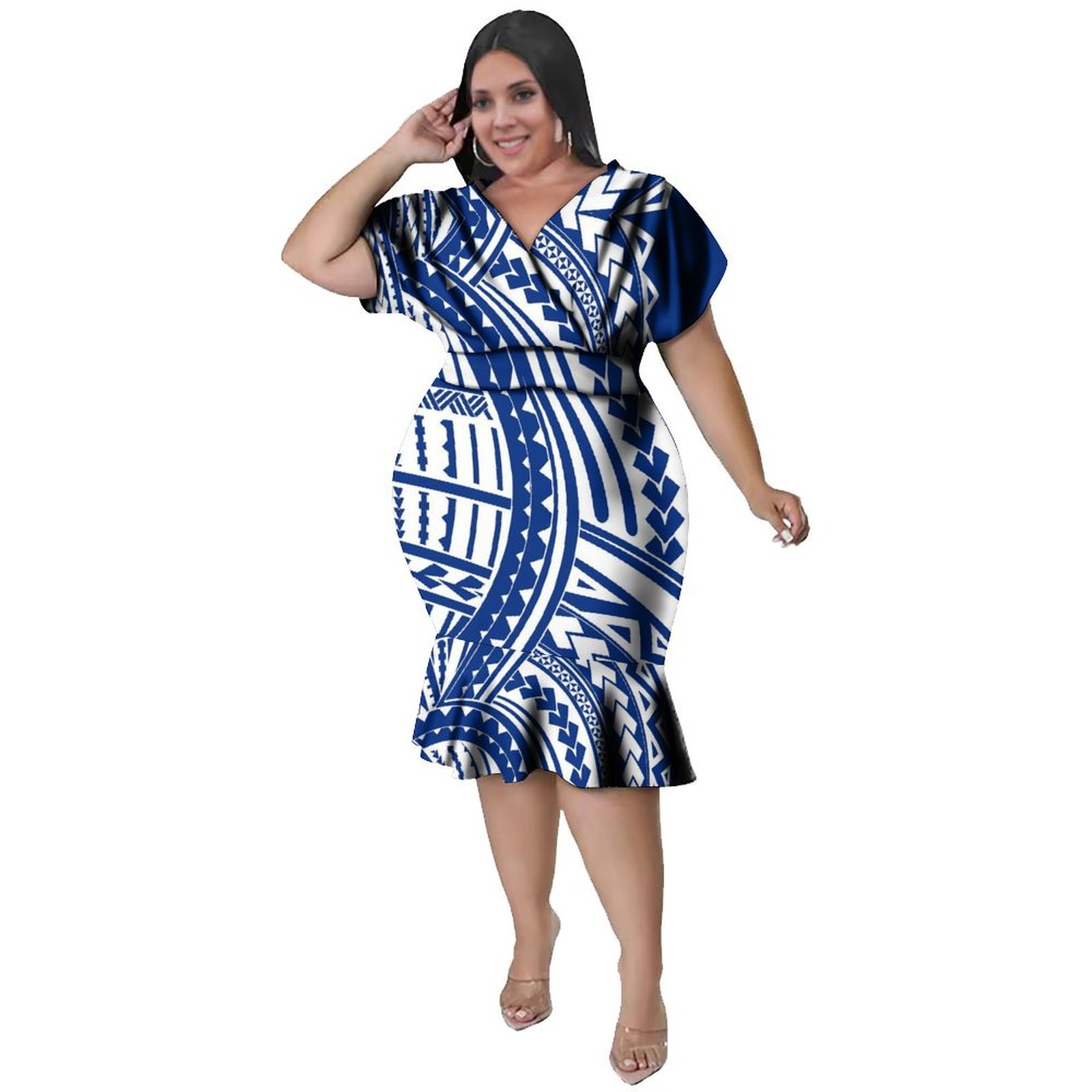 V-Ausschnitt Damenkleid im Pol – Ethnic Style Dresses Bewertung und Preis