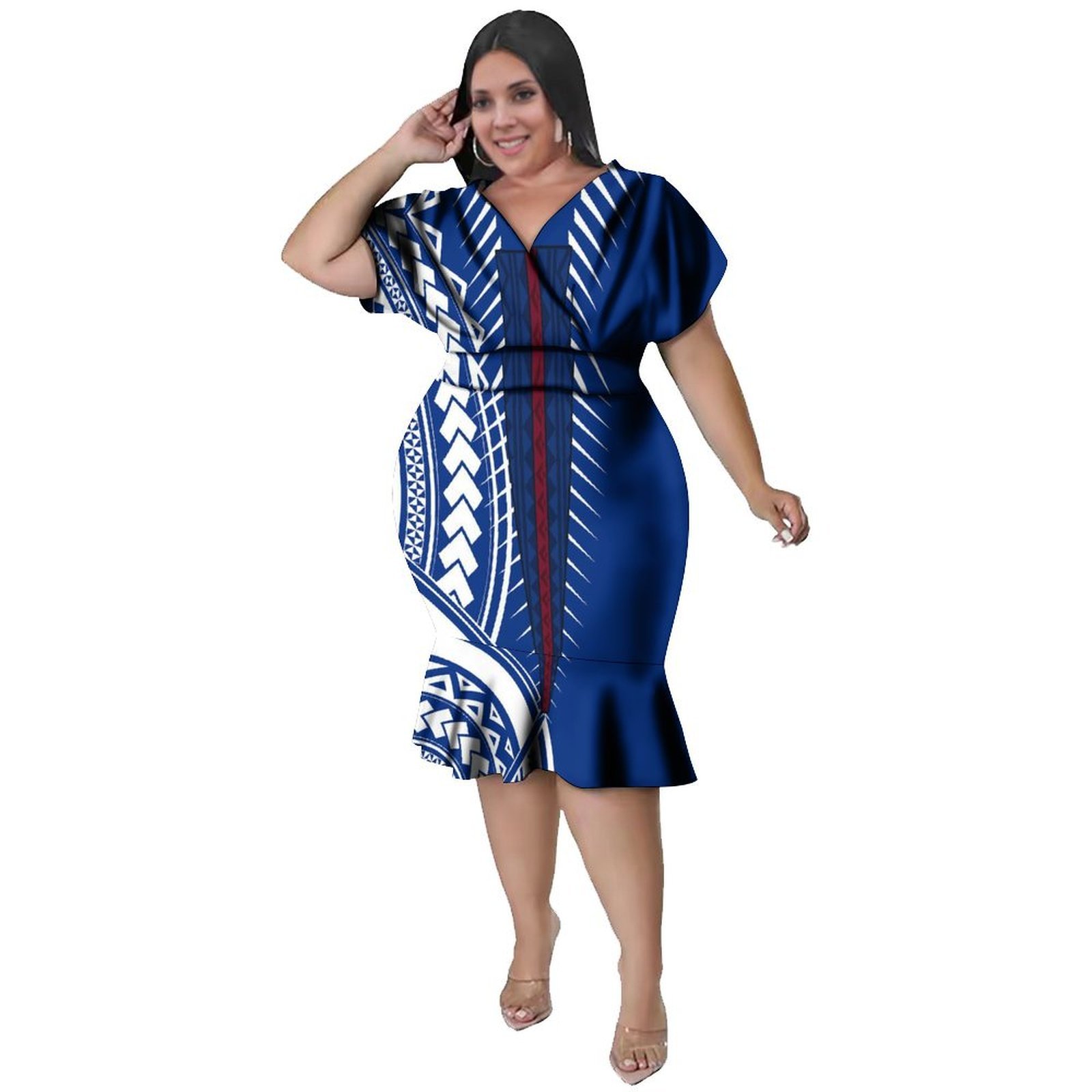V-Ausschnitt Damenkleid im Pol – Ethnic Style Dresses Bewertung und Preis