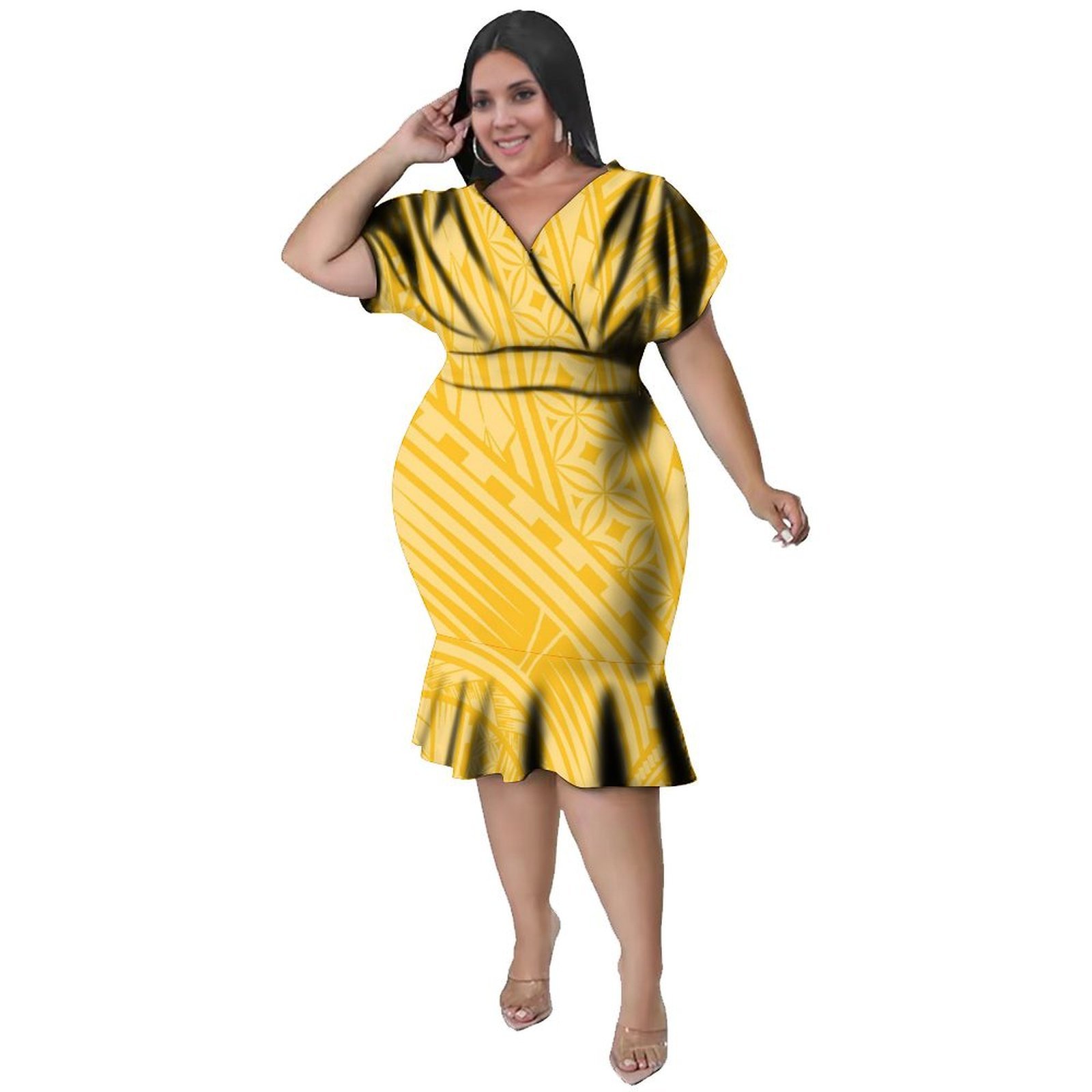 V-Ausschnitt Damenkleid im Pol – Ethnic Style Dresses Bewertung und Preis