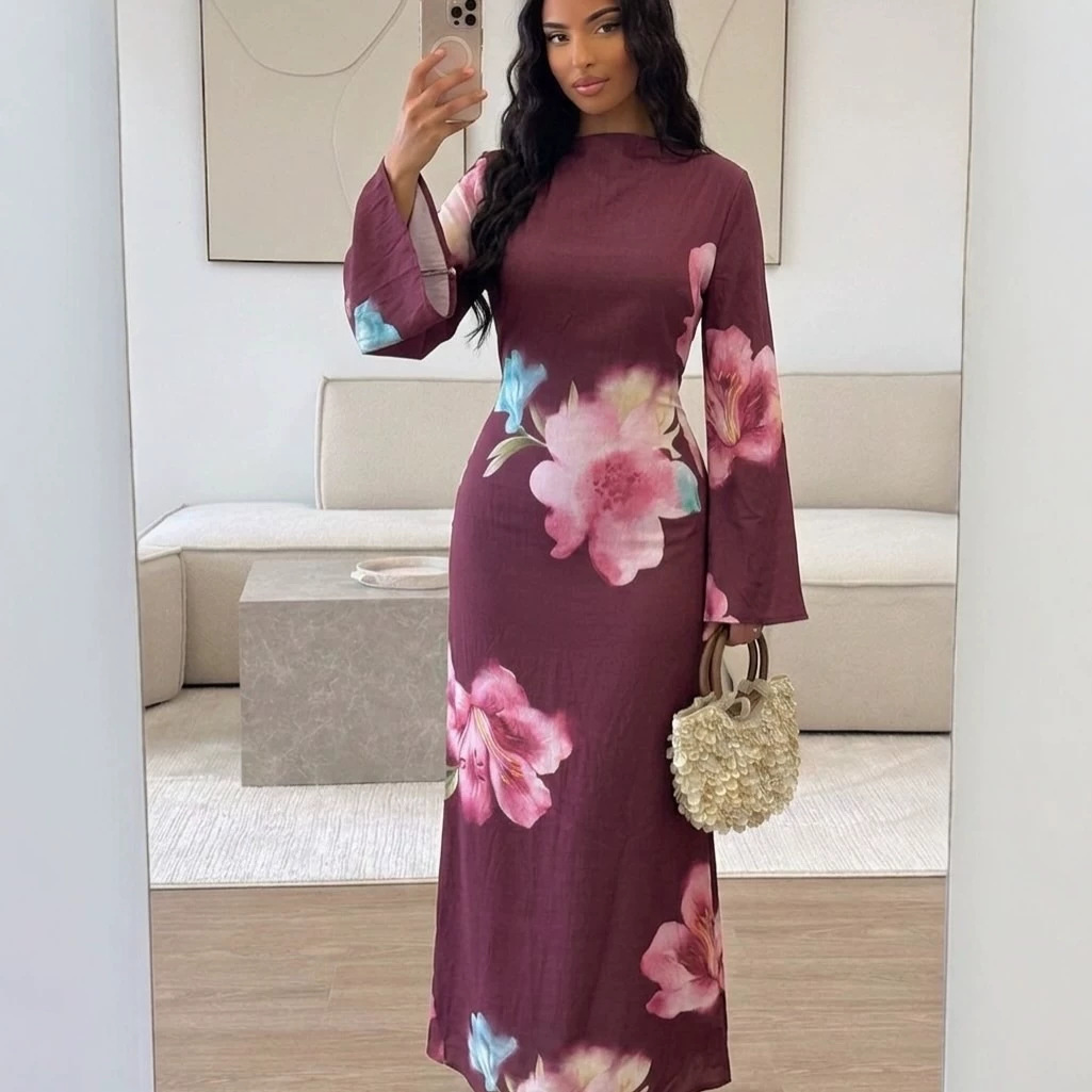 Damen Eid-Kleid Abaya mit Blum – Jalabiya Women Arabic Bewertung und Preis