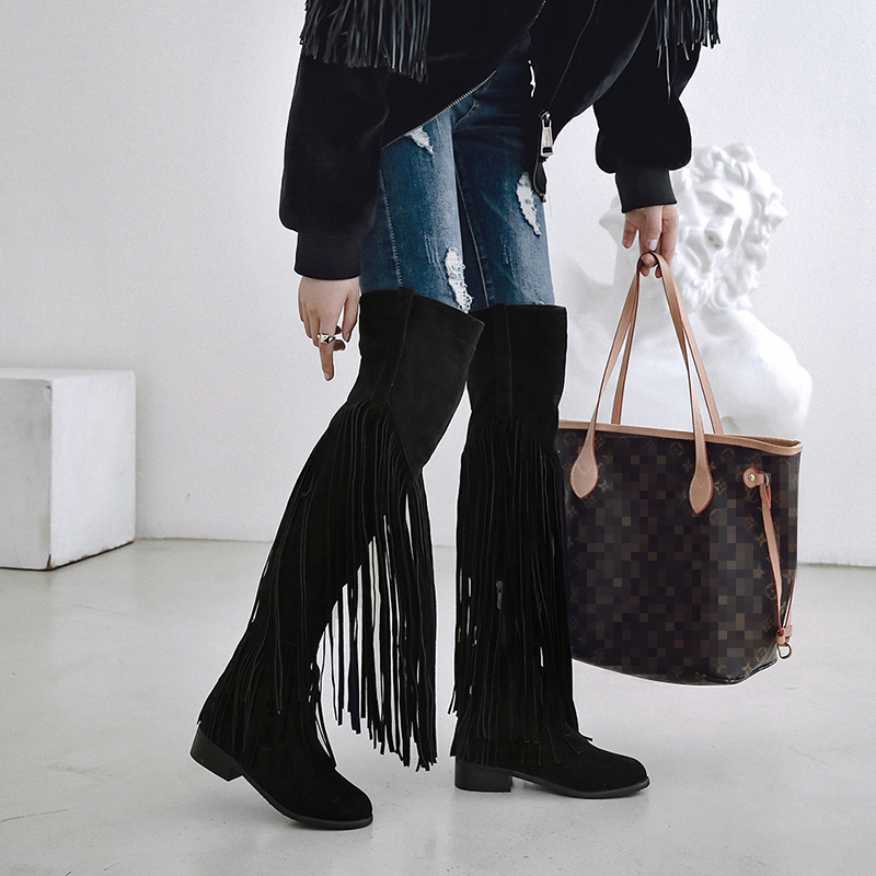 2026 Modische Boho Kniehohe St – Winter Ethnic Fashion For Women Bewertung und Preis