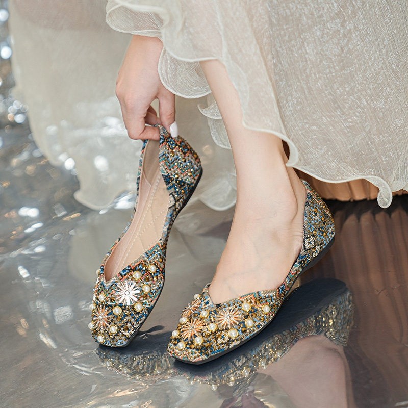 Retro Bestickte Perlen-Slipper – Ethnic Fast Fashion Bewertung und Preis