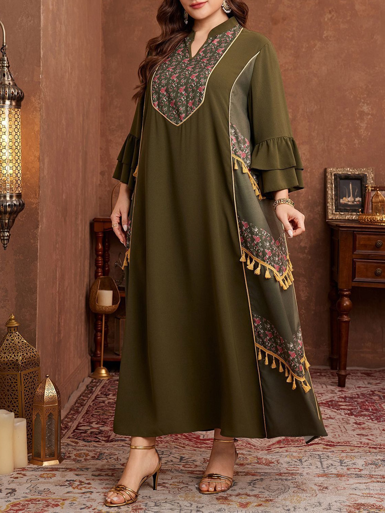GIBSIE Übergröße Ethnischer St – Ethnic Style Dresses Bewertung und Preis